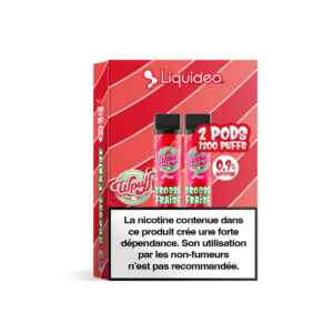 Cartouche Pack de Grosse Fraise 2 pods Wpuff Flavors Liquideo