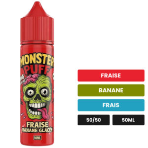 E-liquide Fraise Banane Glacée Monster Puff 50 ml