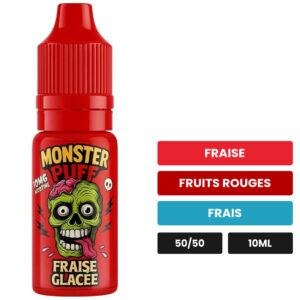 E-liquide Fraise Glacée Monster Puff sel de nicotine 10 ml