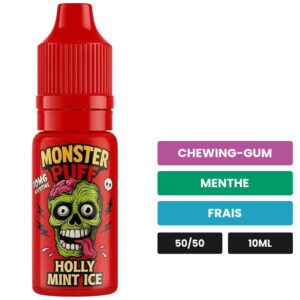 E-liquide Holly Mint Ice Monster Puff sel de nicotine 10 ml