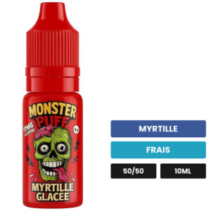 E-liquide Myrtille Glacée Monster Puff sel de nicotine 10 ml