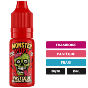 E-liquide Pastèque Framboise Givrée Monster Puff sel de nicotine 10 ml