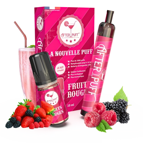 kit after puff fruits rouges rechargeable