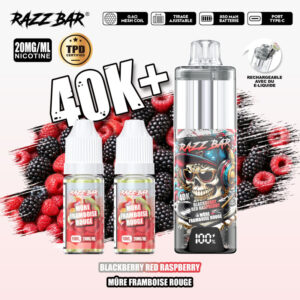 Puff remplissable Blackberry Red Raspberry 40K Razz Bar