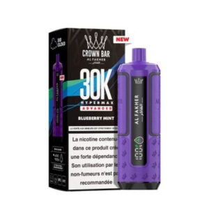 Puff rechargeable Blueberry Mint Crown Bar 30K Al Fakher