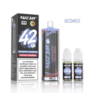 Puff remplissable Blueberry Raspberry Shisha 42K Razz Bar