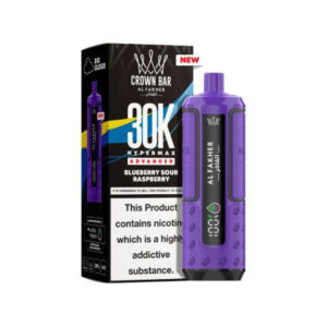 Puff rechargeable Blueberry Sour Raspberry Crown Bar 30K Al Fakher