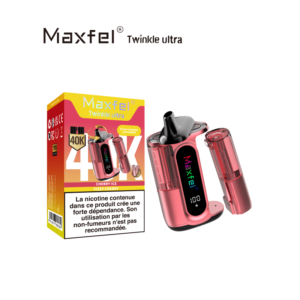 Puff rechargeable Cherry Ice + Fizzy Cherry Twinkle Ultra 40K Maxfel