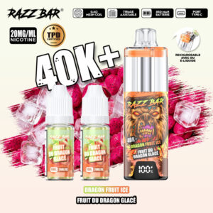 Puff remplissable Dragon Fruit Ice 40K Razz Bar