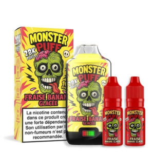 Puff rechargeable Fraise Banane Glacée Monster 28K Monster Puff