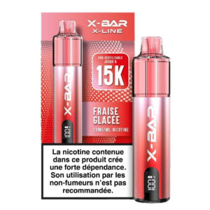 Puff rechargeable Fraise Glacée X-Line X-Bar
