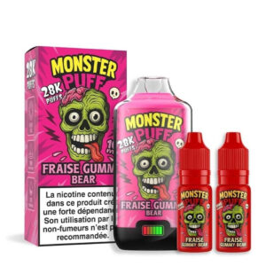 Puff rechargeable Fraise Gummy Bear Monster 28K Monster Puff
