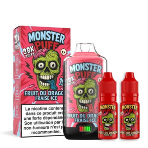 Puff rechargeable Fruit du dragon Fraise Ice Monster 28K Monster Puff