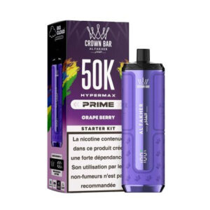 Puff rechargeable Grape Berry Crown Bar 50K Al Fakher