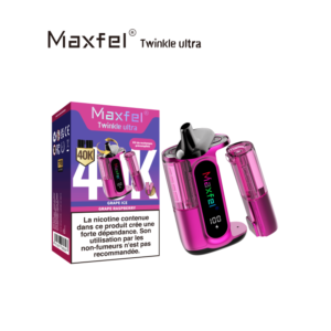 Puff rechargeable Grape Ice + Grape Raspberry Twinkle Ultra 40K Maxfel