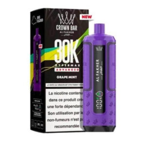 Puff rechargeable Grape Mint Crown Bar 30K Al Fakher
