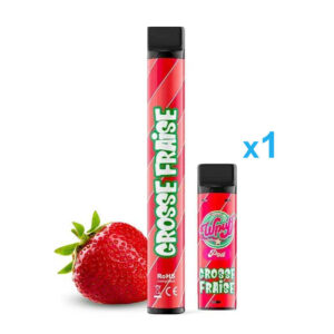 Puff rechargeable Grosse Fraise (1Bat + 1Pod) WPUFF 600 Liquideo