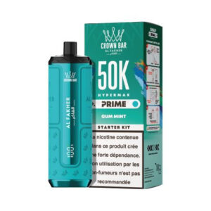 Puff rechargeable Gum Mint Crown Bar 50K Al Fakher