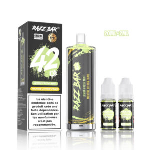 Puff remplissable Lemon Fresh Mint Shisha 42K Razz Bar