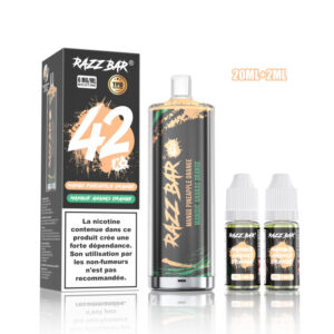 Puff remplissable Mango Pineapple Orange Shisha 42K Razz Bar