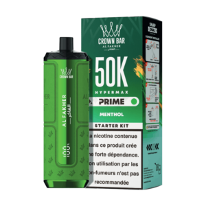 Puff rechargeable Menthol Crown Bar 50K Al Fakher
