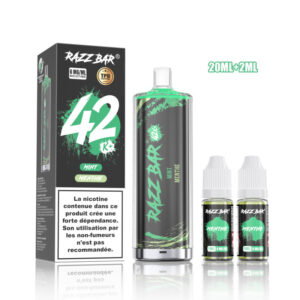 Puff remplissable Mint Shisha 42K Razz Bar