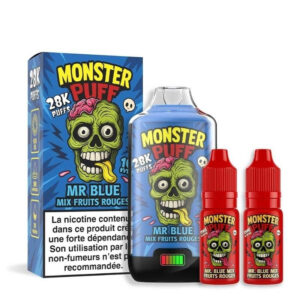 Puff rechargeable Mr Blue Monster 28K Monster Puff