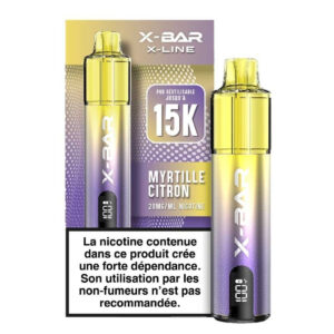 Puff rechargeable Myrtille Citron X-Line X-Bar