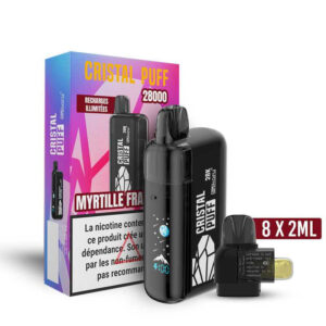 Puff rechargeable Myrtille Framboise 28K Cristal Puff