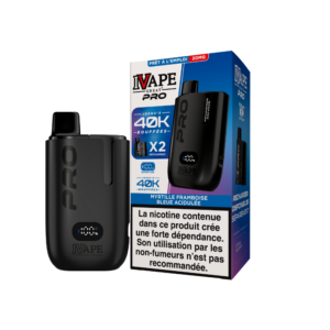 Puff rechargeable Myrtille Framboise Acidulée Pro 40K IVapeGreat