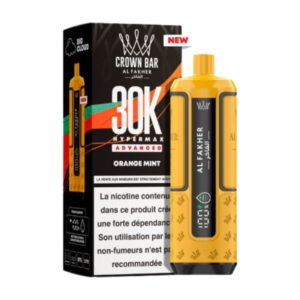 Puff rechargeable Orange Mint Crown Bar 30K Al Fakher