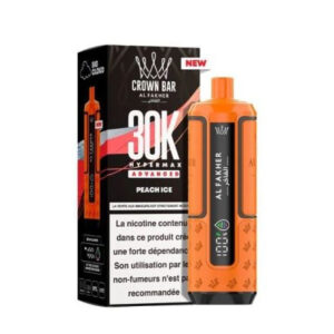 Puff rechargeable Peach Ice Crown Bar 30K Al Fakher