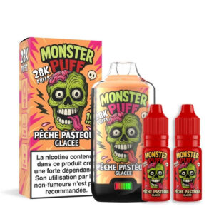 Puff rechargeable Pêche Pastèque Glacée Monster 28K Monster Puff