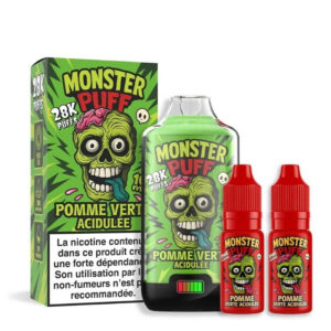 Puff rechargeable Pomme Verte Acidulée Monster 28K Monster Puff