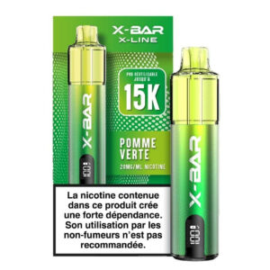 Puff rechargeable Pomme Verte X-Line X-Bar