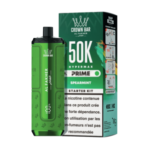 Puff rechargeable Spearmint Crown Bar 50K Al Fakher