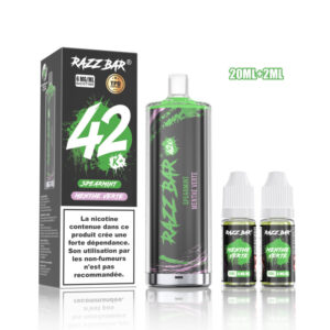 Puff remplissable Spearmint Shisha 42K Razz Bar