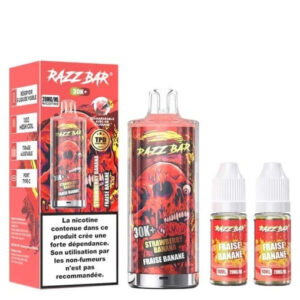 Puff remplissable Strawberry Banana 30K Razz Bar