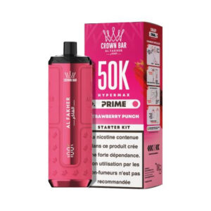 Puff rechargeable Strawberry Punch Crown Bar 50K Al Fakher