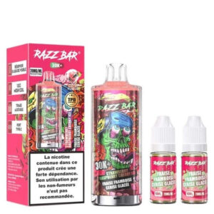 Puff remplissable Strawberry Raspberry Cherry Ice 30K Razz Bar