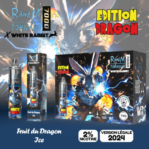 puff tornado 7000 2 boite de 10 edition dragon by randm white rabbit 2