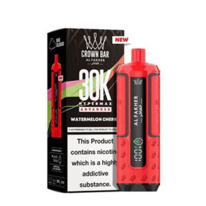 Puff rechargeable Watermelon Cherry Crown Bar 30K Al Fakher
