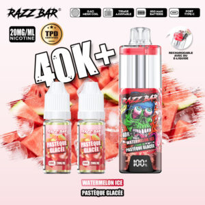 Puff remplissable Watermelon Ice 40K Razz Bar
