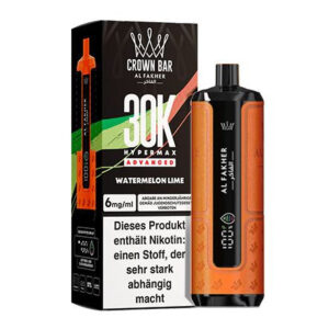 Puff rechargeable Watermelon Lime Crown Bar 30K Al Fakher
