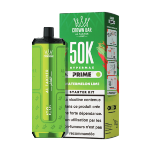 Puff rechargeable Watermelon Lime Crown Bar 50K Al Fakher