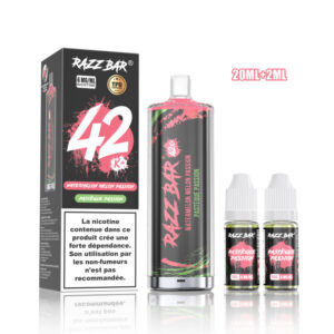 Puff remplissable Watermelon Melon Passion Shisha 42K Razz Bar