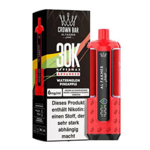 Puff rechargeable Watermelon Pineapple Crown Bar 30K Al Fakher