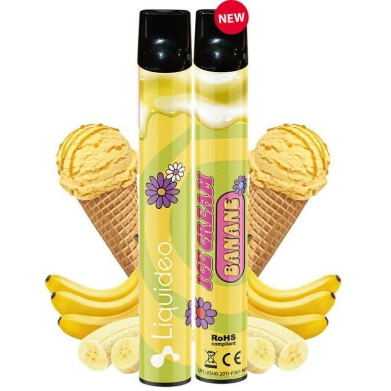 Wpuff Ice Cream Banane puff sans nicotine pas cher